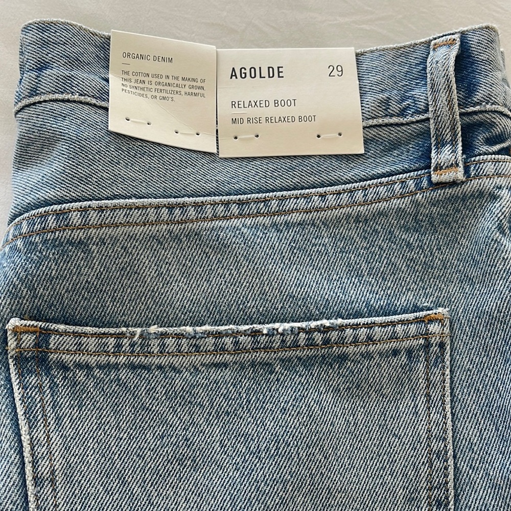 NWT Agolde Relaxed Boot in Curio